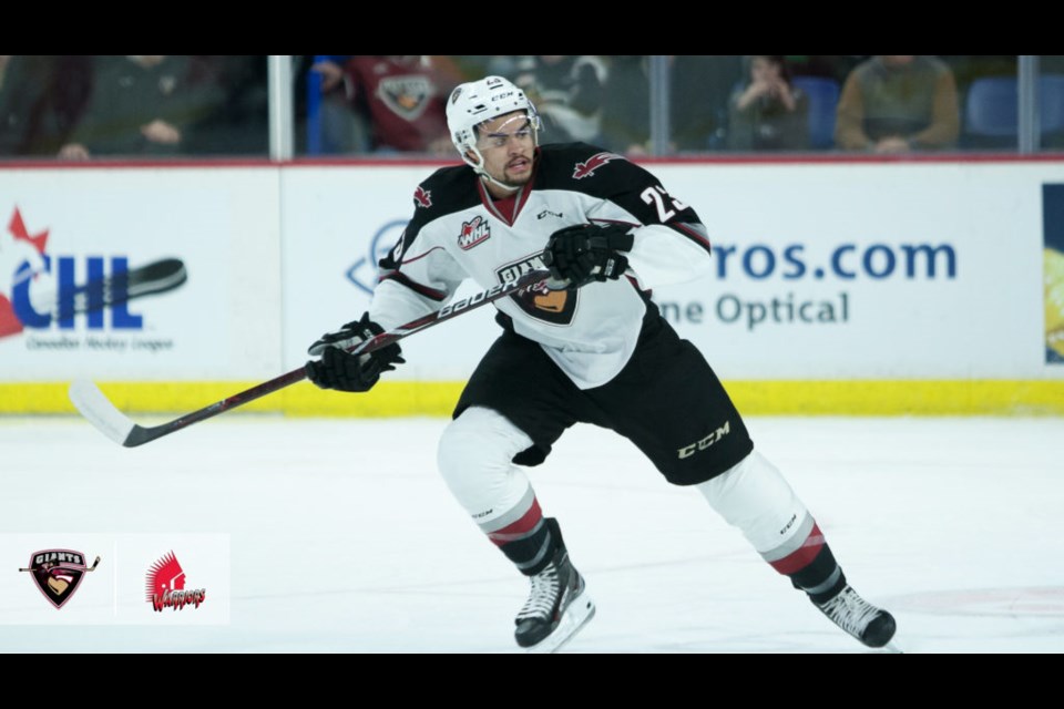 The Warriors acquired Jadon Joseph from the Vancouver Giants on Saturday. Chris Relke/Vancouver Giants photo