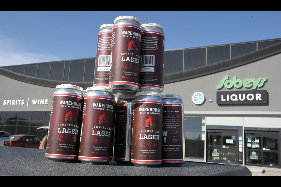 Look for Warehouse Brewing’ Company's new Moose Jaw Warriors Crushed Can Lager at Sobeys in the Civic Centre Plaza.
