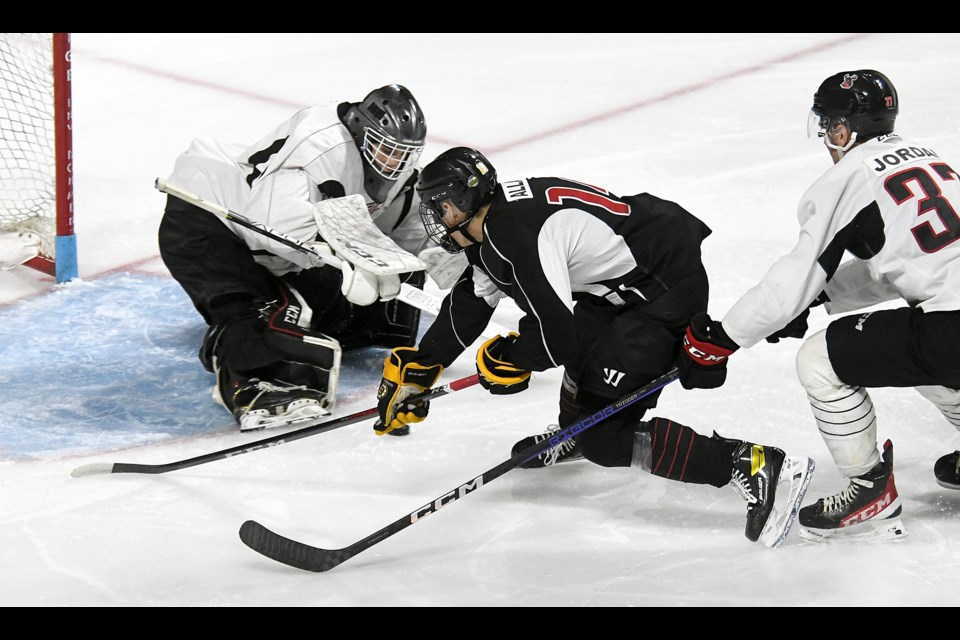 Action from the Moose Jaw Warriors Black / White intrasquad game to close out training camp on Sunday afternoon.