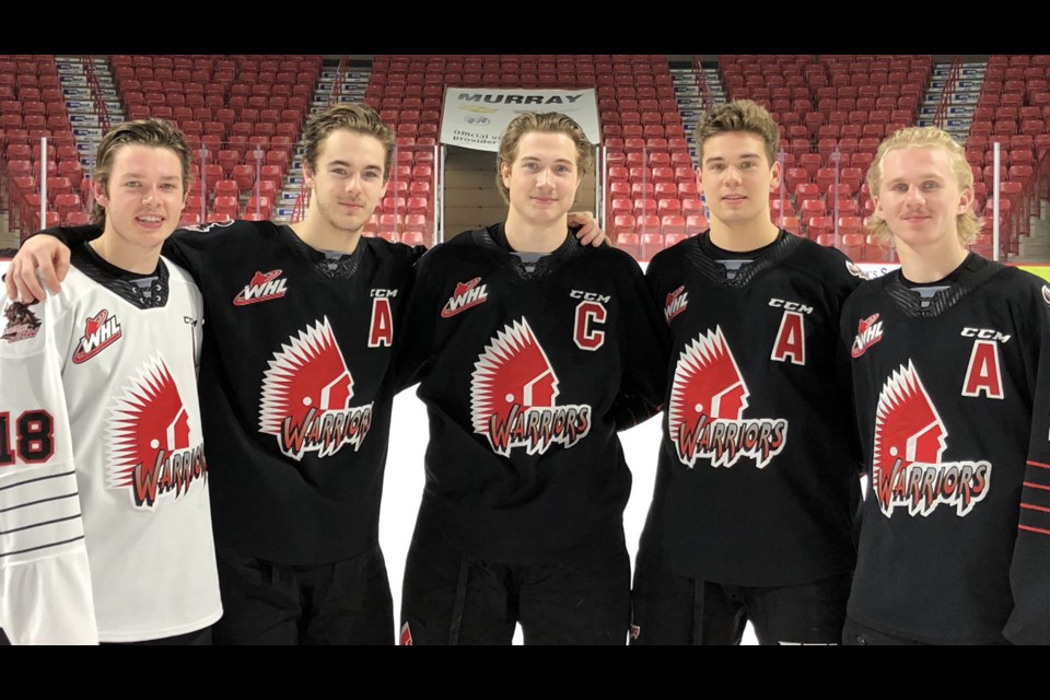 The Moose Jaw Warriors announced their leadership group on Wednesday, with Owen Hardy named the 33rd captain in team history, Tate Popple, Brayden Tracey, Daemon Hunt and Ryder Korczak all named assistant captains. (provided)