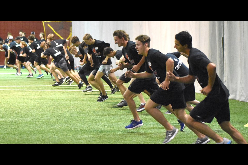 A simple concept that’s brutal in execution – Warriors veterans and hopefuls alike were left plenty winded after battling through the beep test.