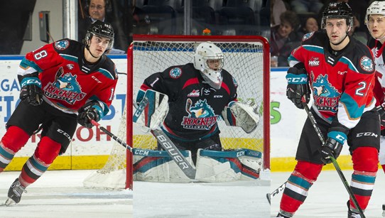 The Moose Jaw Warriors added forward Kobe Mohr, goaltender James Porter and forward Kyle Crosbie in a trade with Kelowna on Sunday. WHL.ca photo