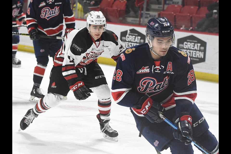 The Moose Jaw Warriors placed overage forward Luke Ormsby on 20-year-old waivers on Thursday.