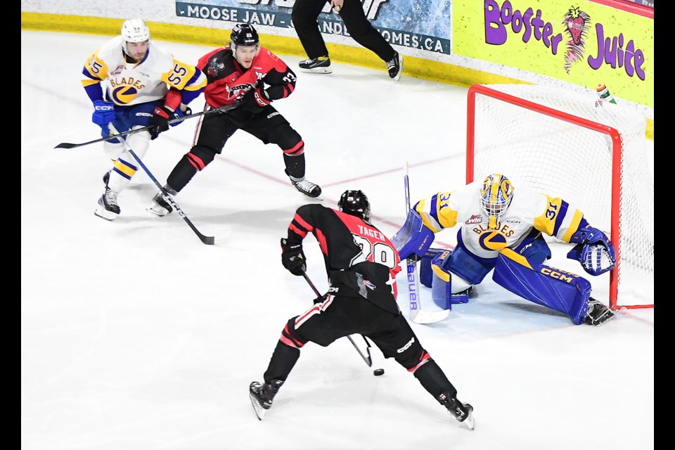 Brayden Yager had all sorts of space and time to score on this second-period power play,