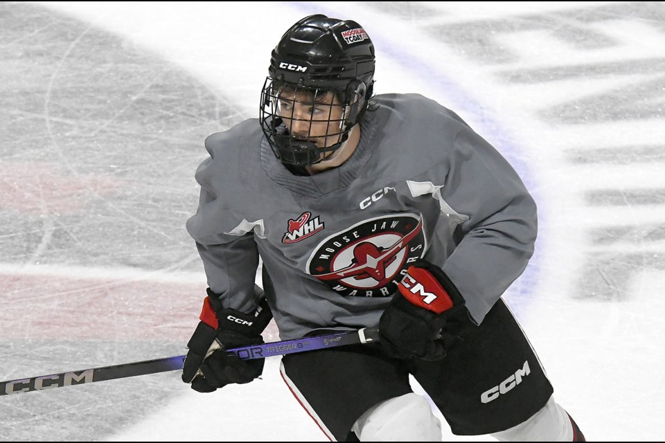 Warriors rookie Max Finley scored a pair of goals in the final scrimmage and was the top goal-scorer out of rookie camp.