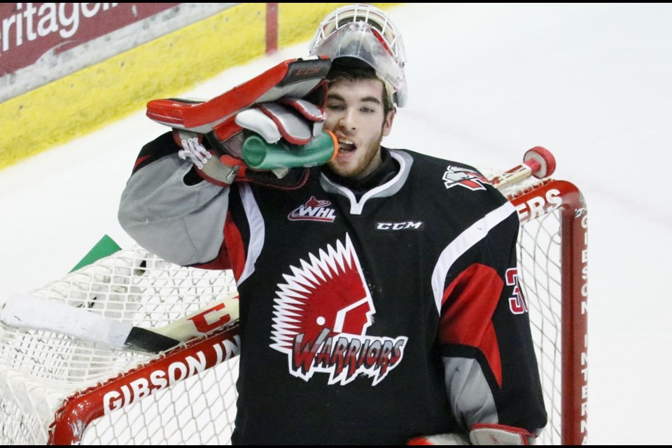 Former Warriors goaltender Zach Sawchenko was named to the Canada West Second All-Star Team. (File photo)