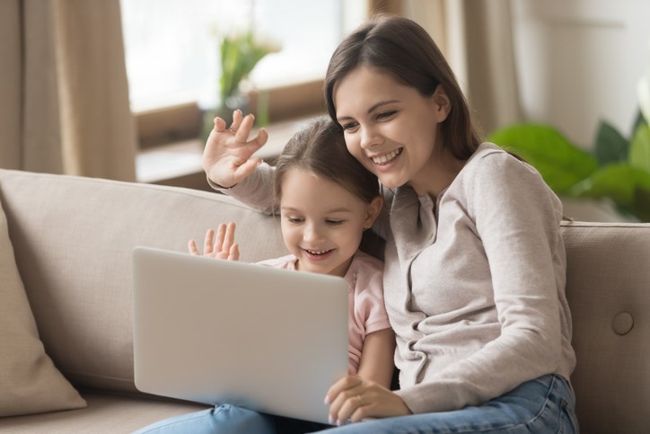 family video call getty images