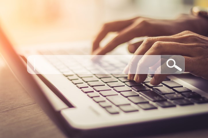 typing online search getty images