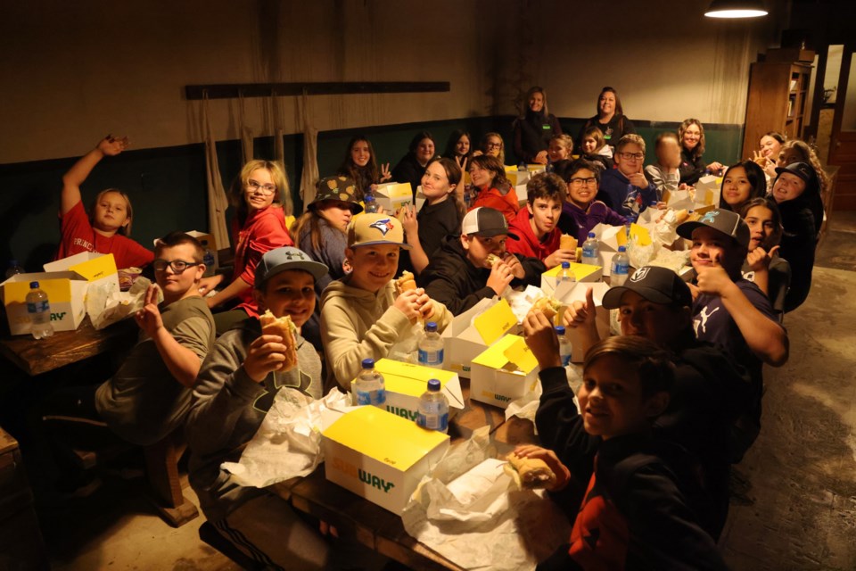Students from Oxbow Prairie Horizon School earned the chance to meet author Mary Bishop in the Tunnels of Moose Jaw on Oct. 18, 2023. 