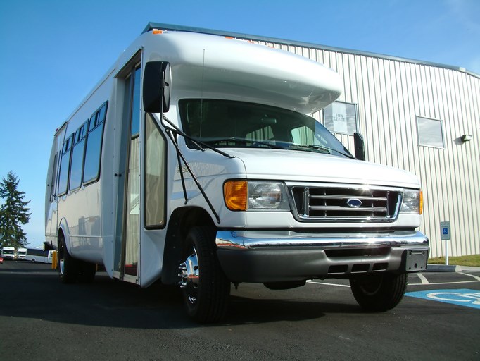 paratransit bus stock photo