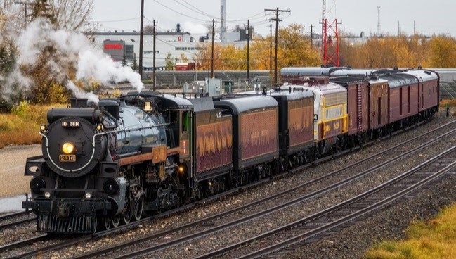 The Empress 2816 steam locomotive in action. Photo courtesy CPKC