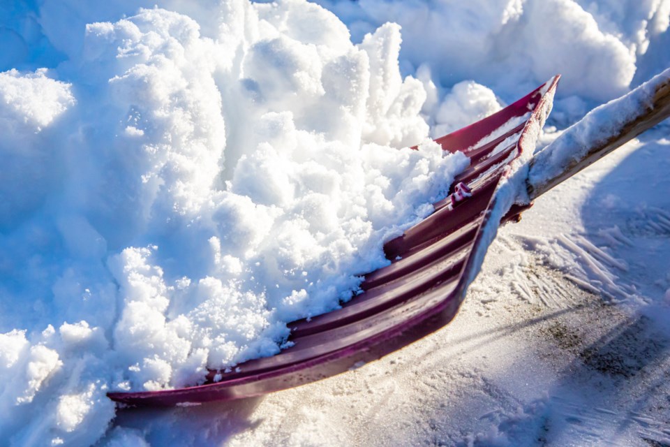 shoveling snow