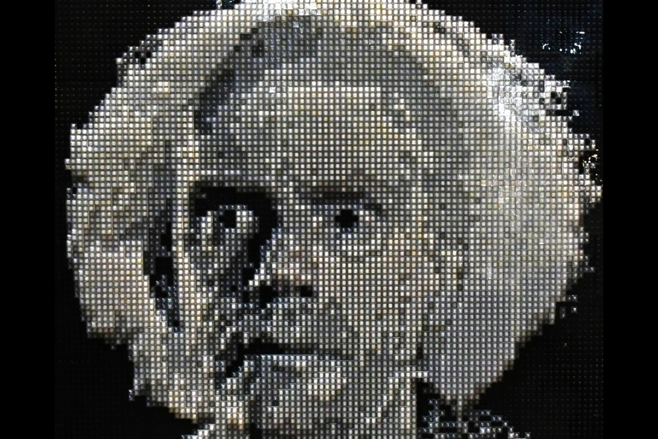 Doc Brown, in full LEGO form, draws ’80s nostalgia at Brickspo 2025. The Back to the Future character was built by Jim J. of Regina, Sask., in celebration of this year’s retro theme.
