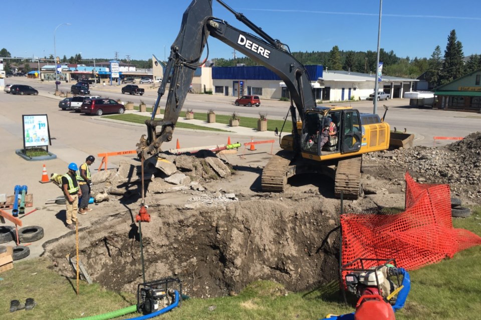 MVA excavation waterline repair