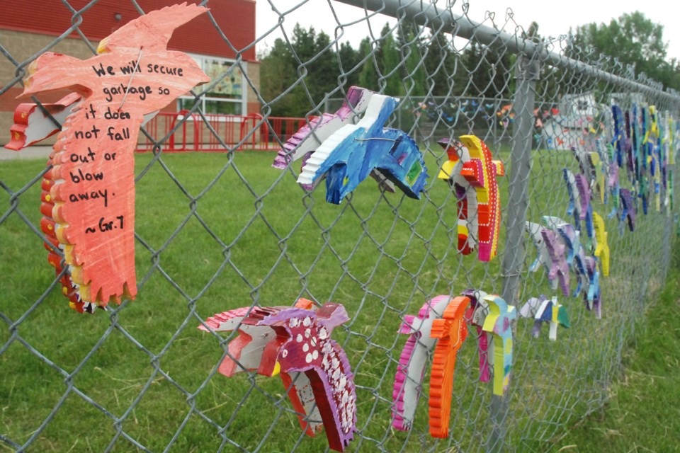 River Valley School students and staff shared environmentally conscious messages. 
Simon Ducatel/MVP Staff