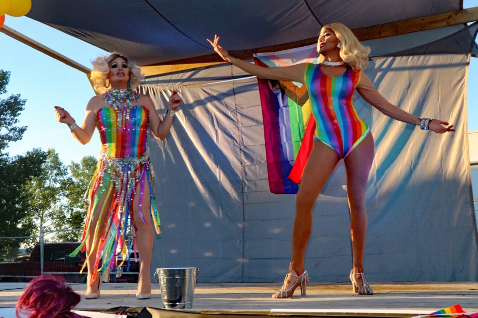 Attendees at Innisfail's Pride at the Cottage event on June 26 witnessed a lively and entertaining drag queen show for the first-ever Innisfail Pride Celebration, an all-day free event. Johnnie Bachusky/MVP Staff