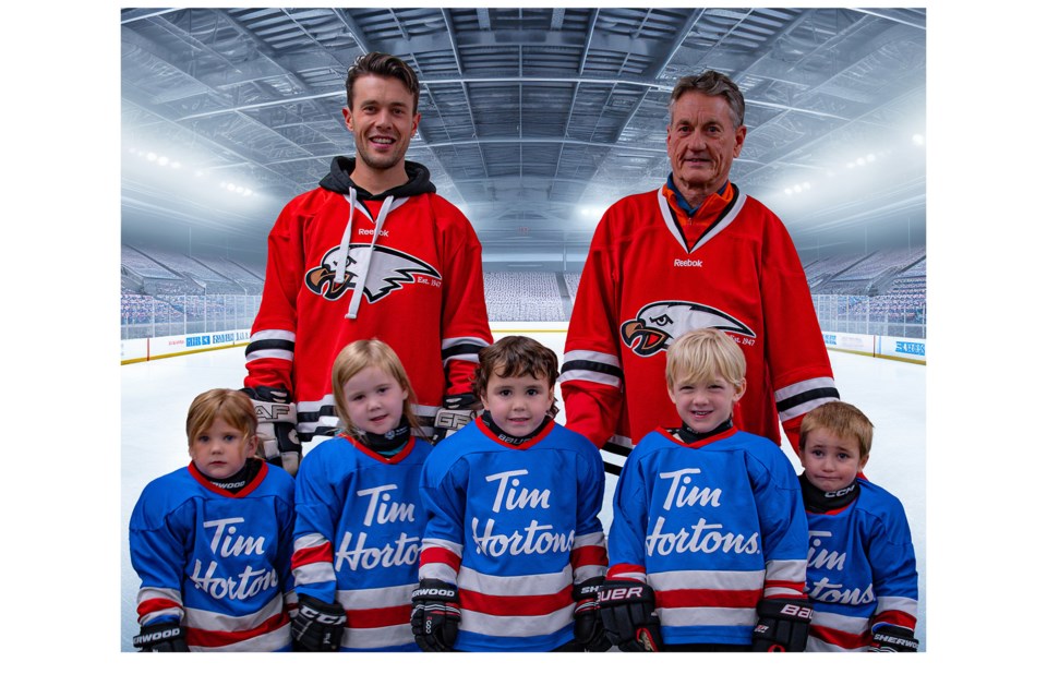 Blue Eaglets - Back row: Logan Vanderham, Bernie Vanderham  Front row: Brynlee Aris, Kaycee Vanderham, Jace Schroh, Jack Layden and Bowen Scott.