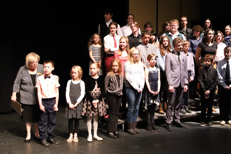 Students await their opportunity to receive their awards during the grand concert held March 30.
Doug Collie/MVP Staff