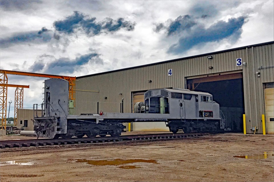 The goals of Canadian Pacific and Bilton Welding and Manufacturing Ltd. to create hydrogen-powered engines have been made much easier with last year's creation of a 420-metre CP Rail spur line into Bilton's plant at West Gate Industrial Park. Photo courtesy of Bilton Welding and Manufacturing Ltd.