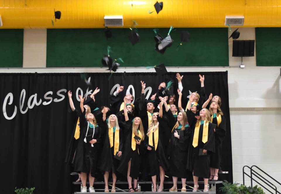 MVT Bowden grad cap toss