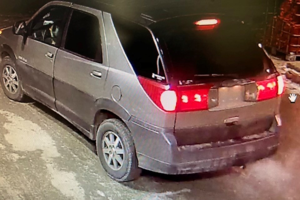 Police say a Bowden liquor store break-in suspect fled in this older model SUV that did not have a licence plate.
Photo courtesy of Olds RCMP