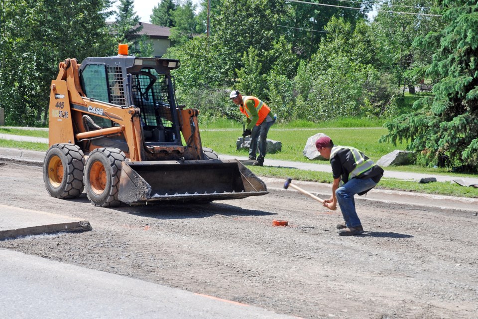 A crew with GrindStone Paving & Excavating was busy on Thursday, June 25 preparing to repave a severely degraded and pothole-laden portion of Centre Street. 
Simon Ducatel/MVP Staff
