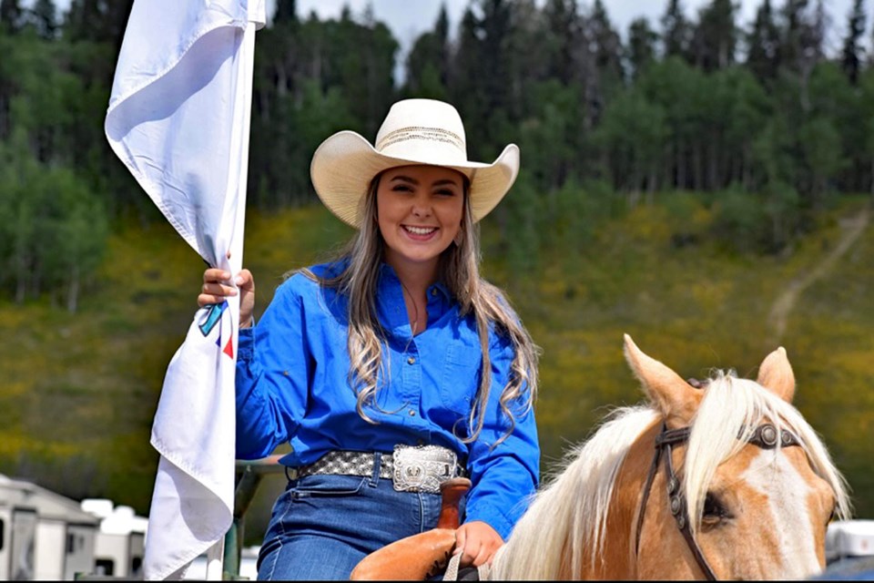 Codi Wilson is a past rodeo queen who is now in the booth calling the action. Originally from the Sundre area, she is living in Innisfail this summer and working in the maintenance department of the Chinook's Edge School Division. Submitted photo