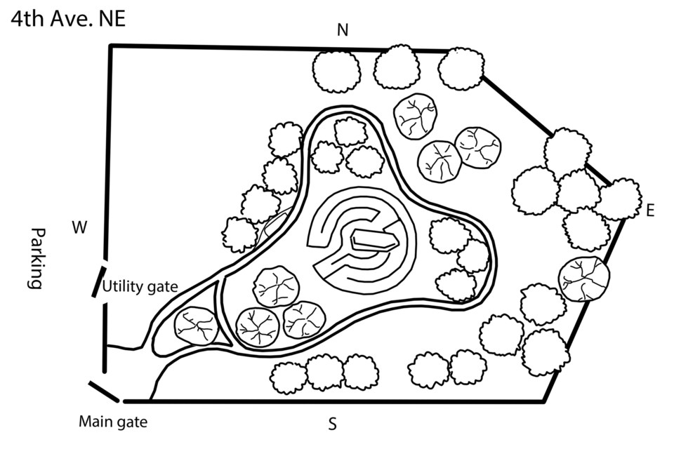 A bird's eye view design of the community memory park submitted to The Albertan.
Courtesy of Bev Hallett