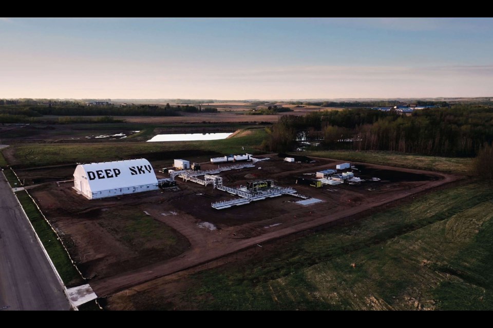 Deep Sky has finished construction of its $50 million Deep Sky Alpha facility in Innisfail's Southwest Industrial Park. The facility will become fully operational in August. Photo courtesy of Deep Sky
