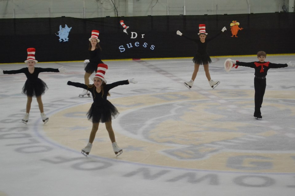 StarSkate Juniors perform A Day for the Cat in the Hat during Seussical, the Olds Figure Skating Club's carnival, held March 13 at the Sportsplex.
Doug Collie/MVP Staff