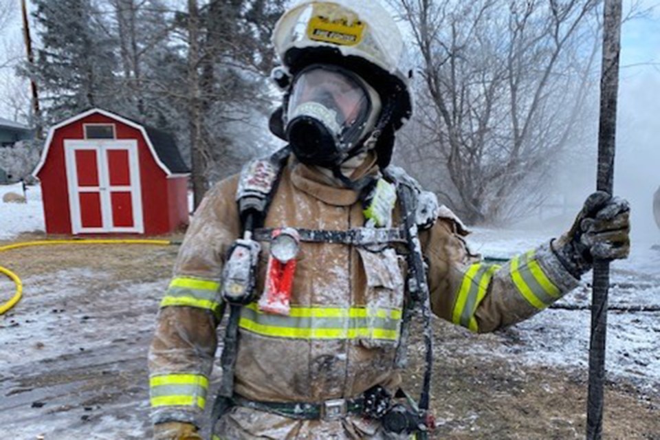 MVT Firefighter covered in ice