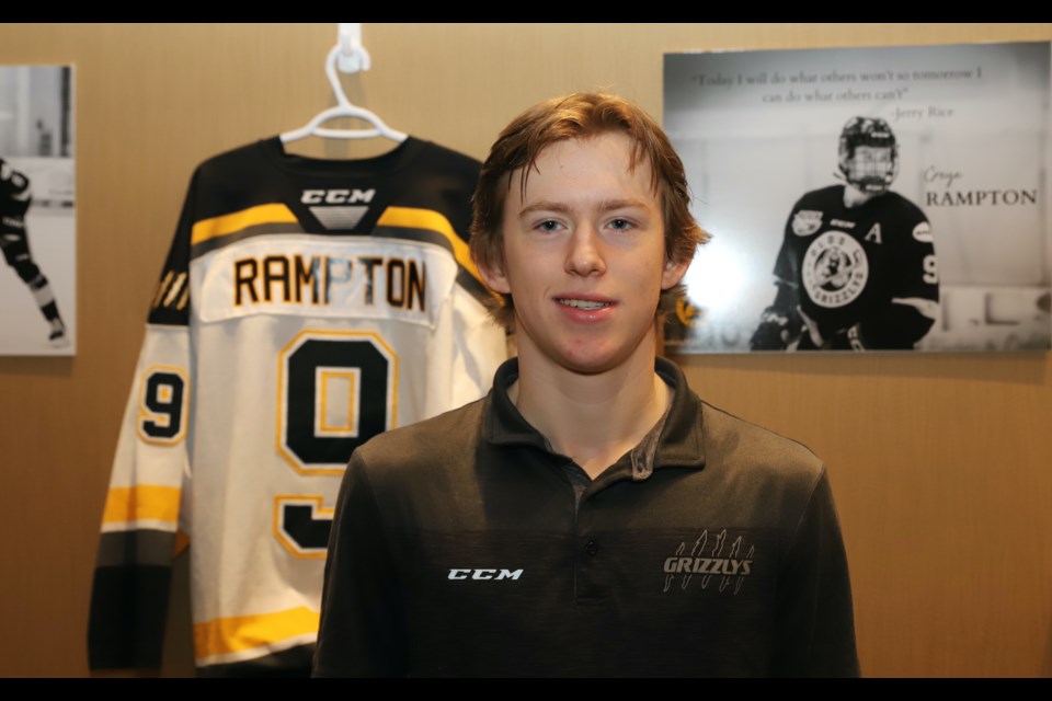 Olds Grizzlys forward Greye Rampton is the team’s community ambassador nominee. 