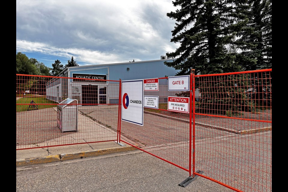 Construction started on July 7 for the modernized Innisfail Aquatic Centre on a budget of $14.9 million. Johnnie Bachusky/MVP Staff