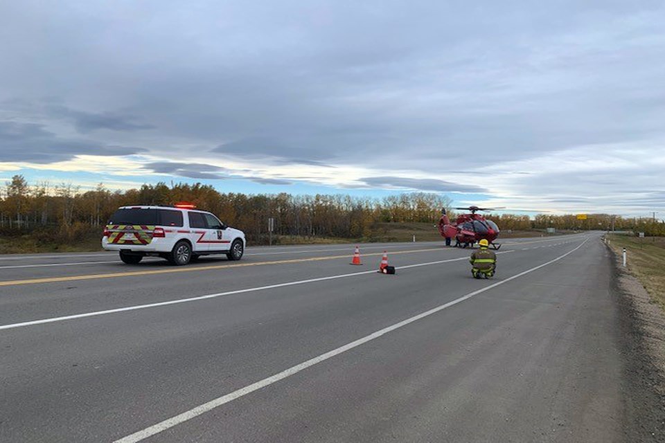 MVT Innisfail crash on highway 54
