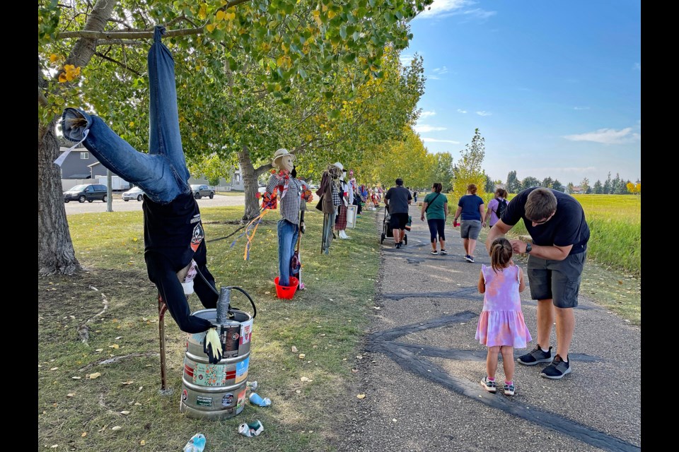 The Scarecrow exhibition was popular again at the 2023 Innisfail Harvest Festival. Although the number of entries were less than last year organizers were thrilled with the creativity and originality of all 20 entries. 
Johnnie Bachusky/MVP Staff