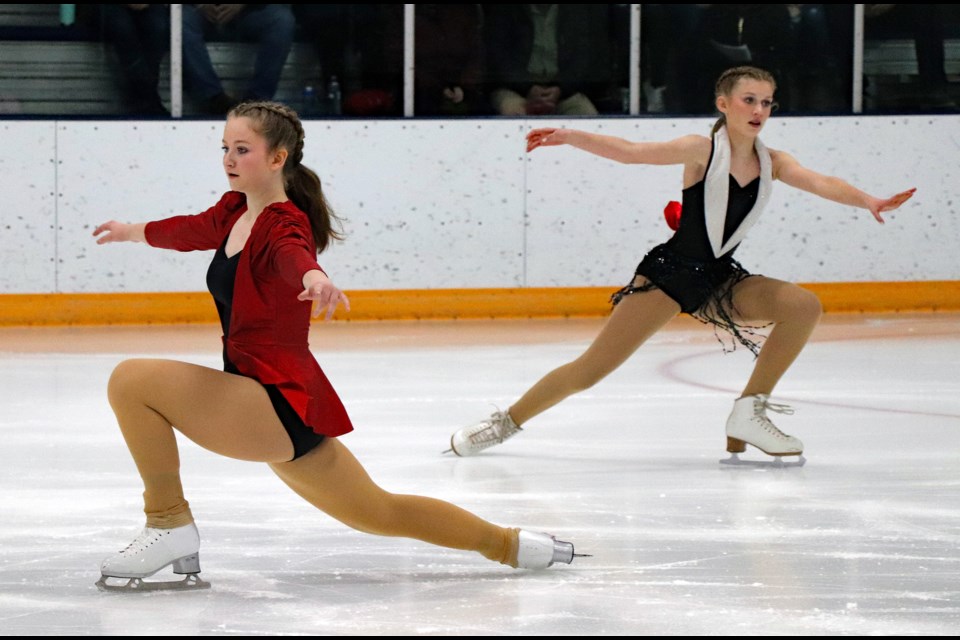 Bridget Dallison and Sierra MacKenzie perform a duet to songs Smooth Criminal and Billie Jean at the Innisfail Skating Club's 59th annual Ice Show. Johnnie Bachusky/MVP Staff