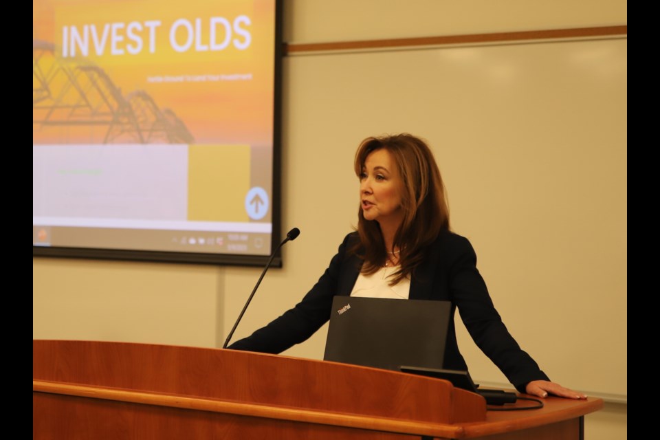 Town of Olds economic development officer Sandra Blyth detailed how the new Investolds.ca website works.