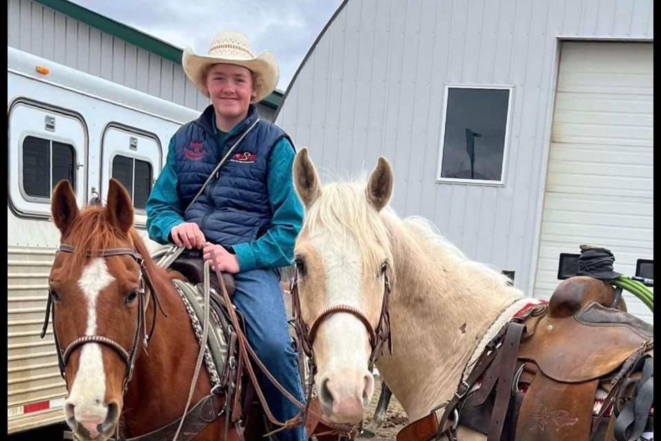 Olds resident Rance Coats placed first in team roping and third in ribbon roping.