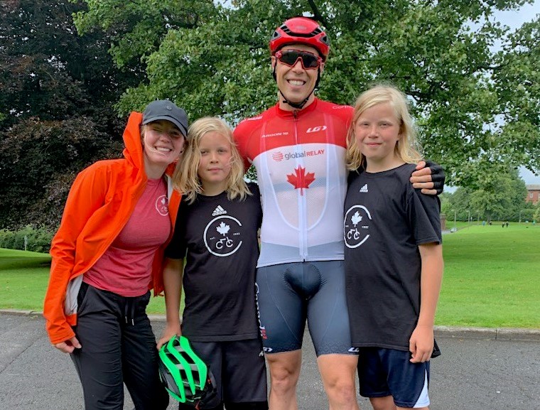Lowell Taylor, a Team Canada paracyclist who is confident about his chances of competing at the 2024 Paralympic Games in Paris, said all of his past successes would mean nothing if not for the relationships that he has come to cherish, including of course his supportive family. From left: wife Julie Taylor, their youngest son Stefan Taylor, Lowell Taylor, and their oldest son Fraser Taylor.
Courtesy of Amanda Demelo