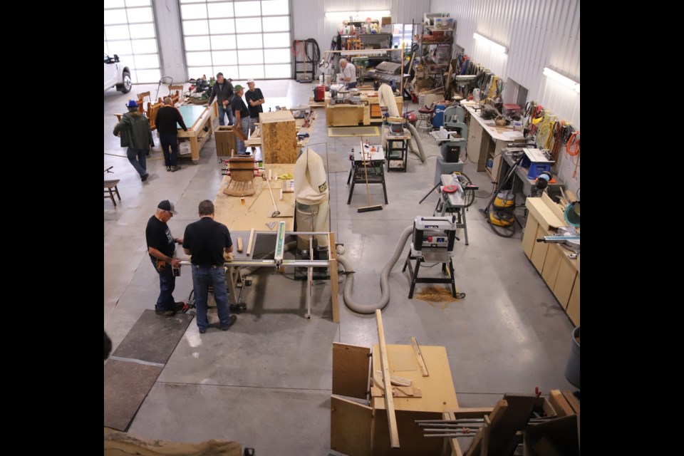 A bird's eye view of the space members of the Men's Shed of Olds have available to them in Rick Cowling's shop.
Doug Collie?MVP Staff