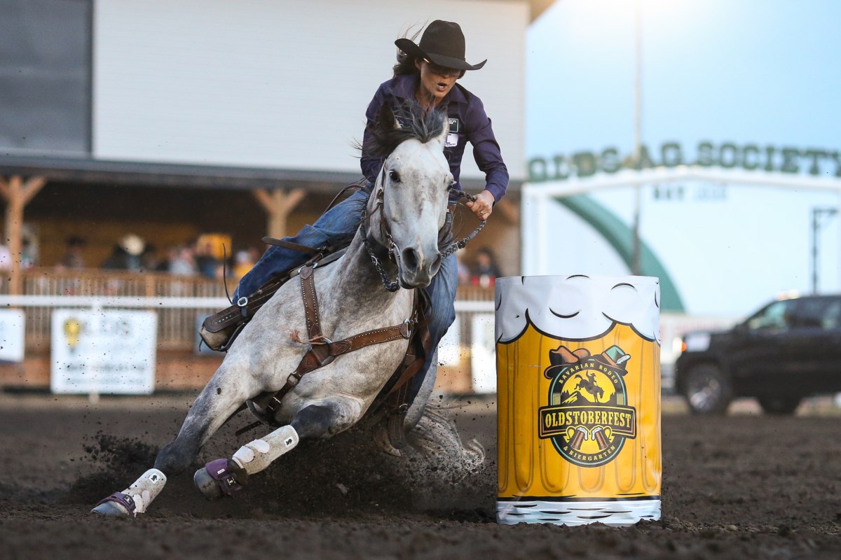 Olds-area barrel racer hopes to be rodeoing into her 60s