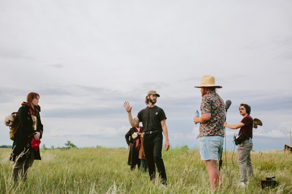 The Numera Films production team that seeks to fuse together the horror and western genres has taken the cast and crew to numerous locations throughout Alberta, including Sundre. 
Photo courtesy of Mike Tan