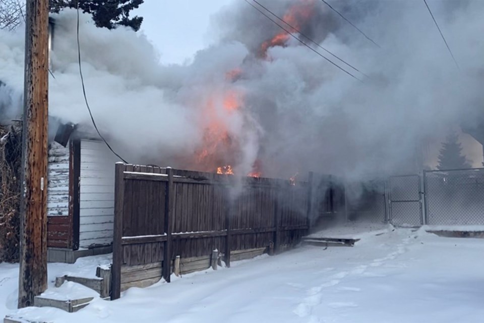 The Olds Fire Department was dispatched to a working structure fire at 4410 55 Ave. on Christmas Day.
Photo courtesy of Town of Olds