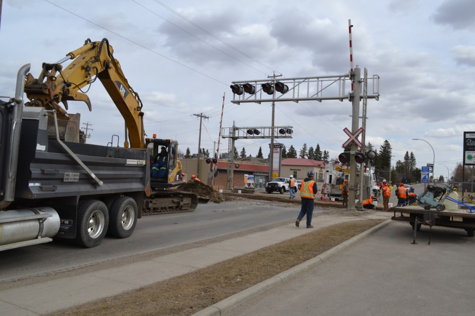 MVT Olds rail track construction