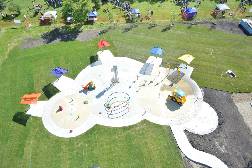 MVT Olds splash park aerial