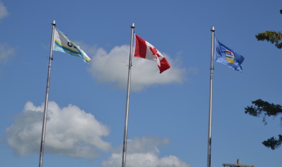 MVT Olds Town Hall flags-1