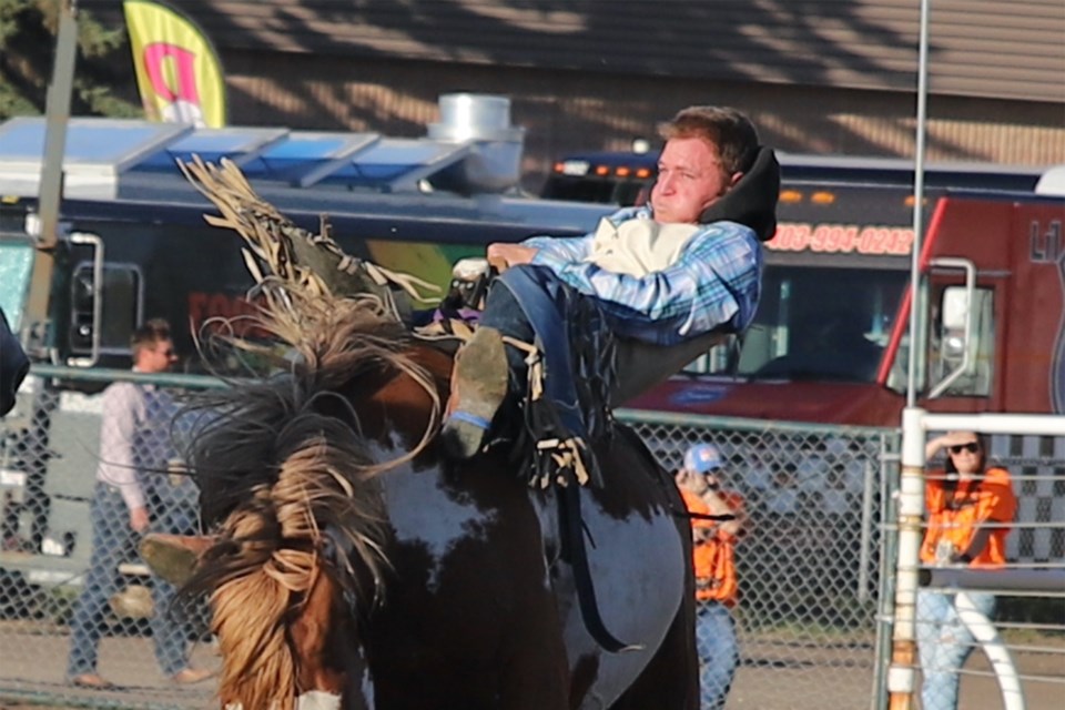The rodeo got off to an exciting start with the bareback competition.
Doug Collie/MVP Staff