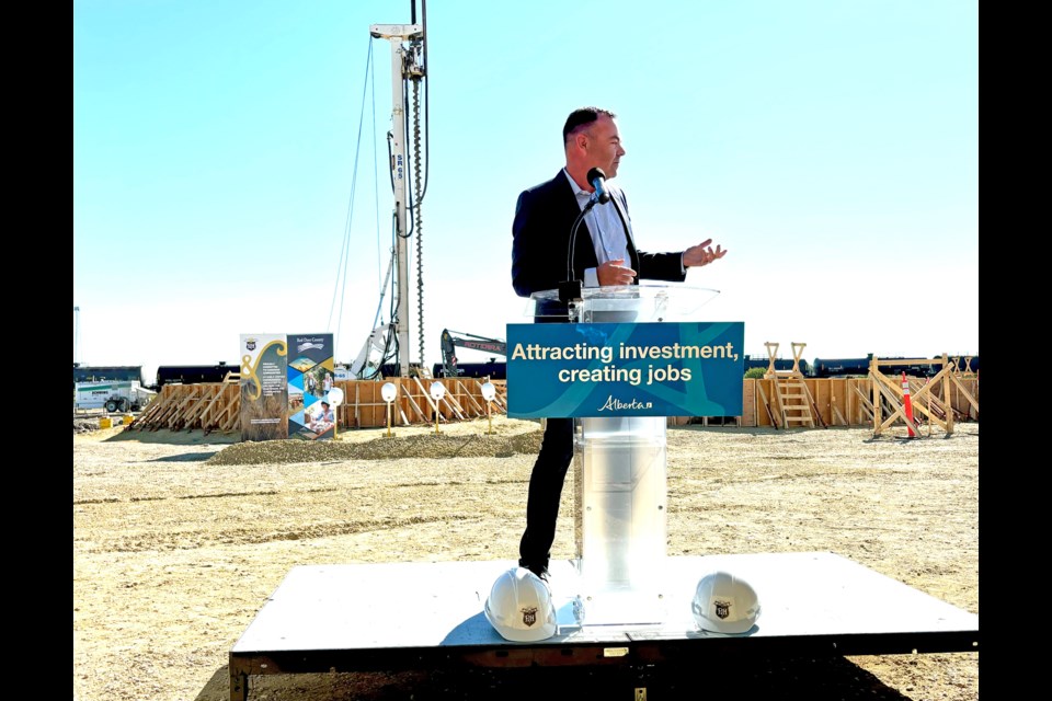 Lloyd Heimbecker, P & H executive vice-president, said at a media conference on Sept. 6 that the new $241-million state-of-the art flour mill project at Springbrook will have many downstream benefits for the economy. Johnnie Bachusky/MVP Staff
