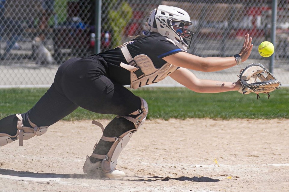 Payton Kinsley makes a catch during recent regional championships