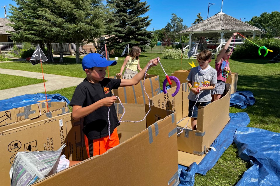 Young scallywags at Pirate Camp drop their anchors from their new boats. Johnnie Bachusky/MVP Staff